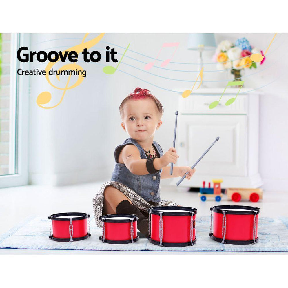 Kids 7 Drum Set Junior Drums Kit Musical Play Toys Childrens Mini Big ...