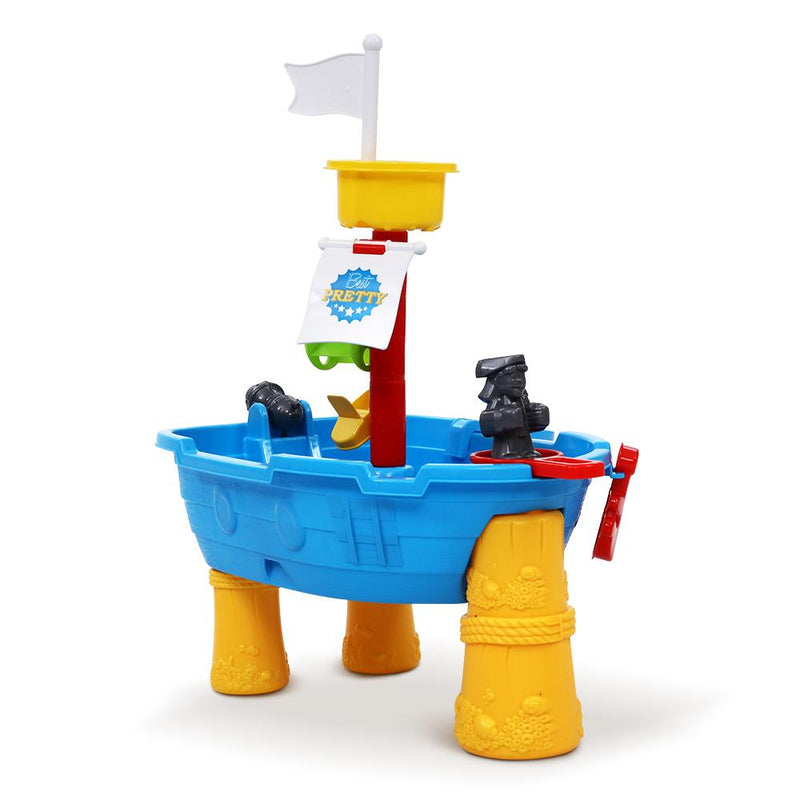 Bostin Life Keezi Kids Beach Sand And Water Toys Outdoor Table Pirate Ship Childrens Sandpit Baby &