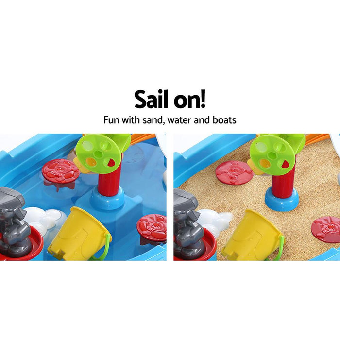 Bostin Life Keezi Kids Beach Sand And Water Toys Outdoor Table Pirate Ship Childrens Sandpit Baby &