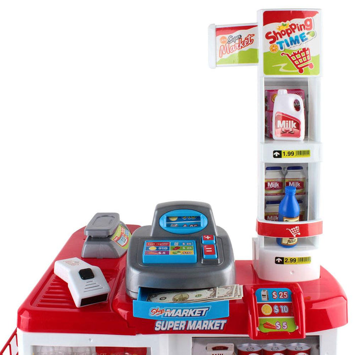 Bostin Life Keezi 24 Piece Kids Super Market Toy Set - Red & White Baby > Toys