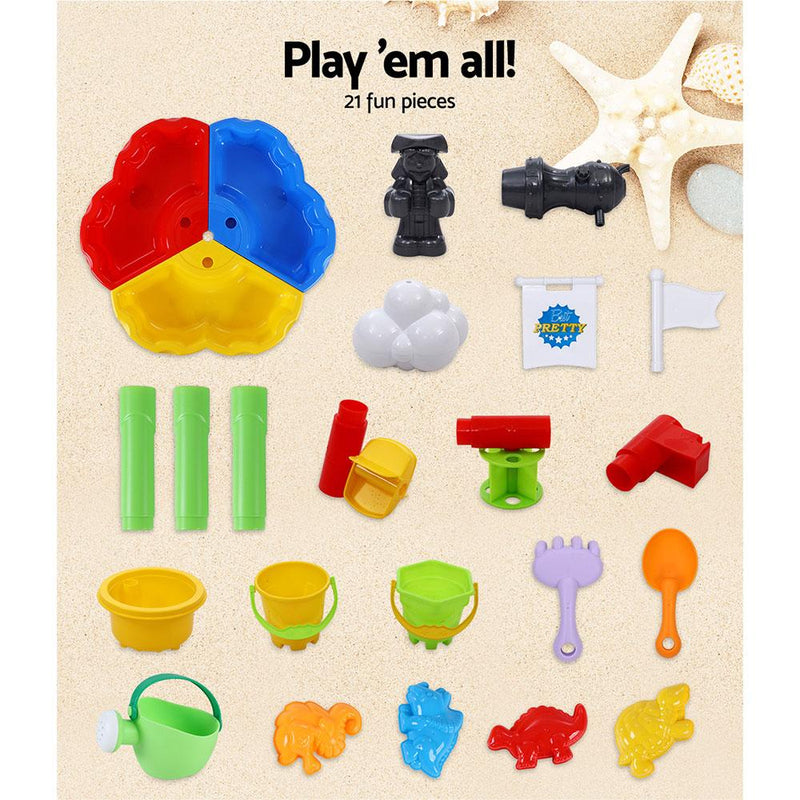 Keezi Kids Beach Sand And Water Sandpit Outdoor Table Childrens Bath Toys Baby & >