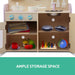 Bostin Life Keezi Kids Wooden Kitchen Play Set - Natural & Pink Baby > Toys