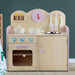 Bostin Life Keezi Kids Wooden Kitchen Play Set - Natural & Pink Baby > Toys