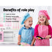 Bostin Life Keezi Kids Wooden Kitchen Pretend Play Set - White & Pink Baby > Toys
