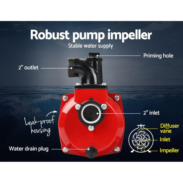 Bostin Life 2 Inch High Flow Water Pump - Black & Red Dropshipzone