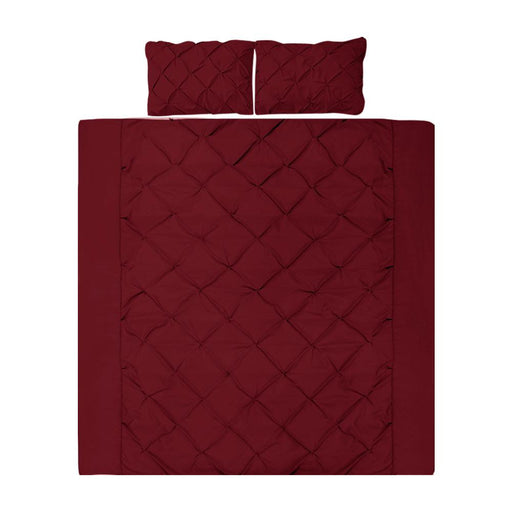 Bostin Life Giselle Luxury Classic Bed Duvet Doona Quilt Cover Set Hotel Queen Burgundy Red