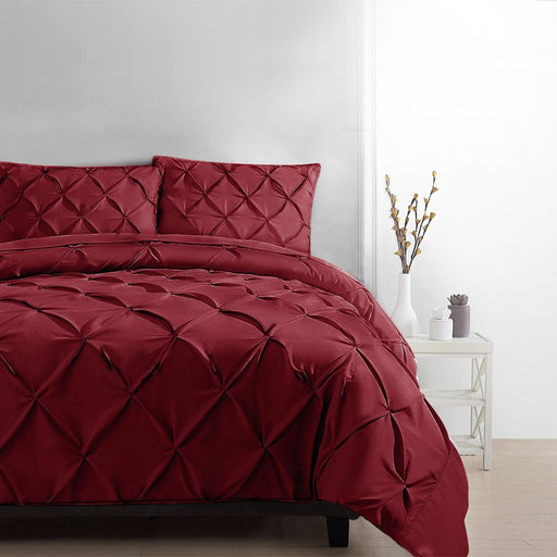 Bostin Life Giselle Luxury Classic Bed Duvet Doona Quilt Cover Set Hotel Queen Burgundy Red