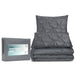 Bostin Life Luxury 3 Piece Diamond Pintuck Quilt Cover Set - Super King Size Charcoal Home & Garden