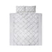 Bostin Life Luxury 3 Piece Diamond Pintuck Quilt Cover Set - Super King Size Grey Home & Garden >