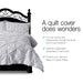 Bostin Life Luxury 3 Piece Diamond Pintuck Quilt Cover Set - Super King Size Grey Home & Garden >