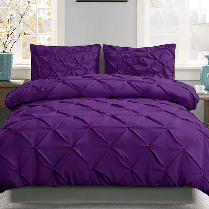 Bostin Life Luxury Classic Bed Duvet Doona Quilt Cover Set Hotel King Size Purple Dropshipzone