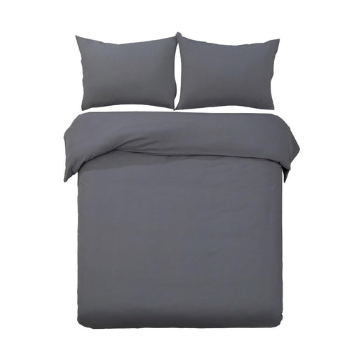 Bostin Life Classic Quilt Cover Set - Queen Size Charcoal Home & Garden > Bed And Bath