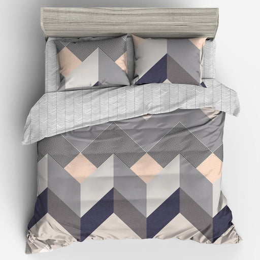 Bostin Life Giselle Bedding Quilt Cover Set Queen Bed Doona Duvet Sets Geometry Square Pattern