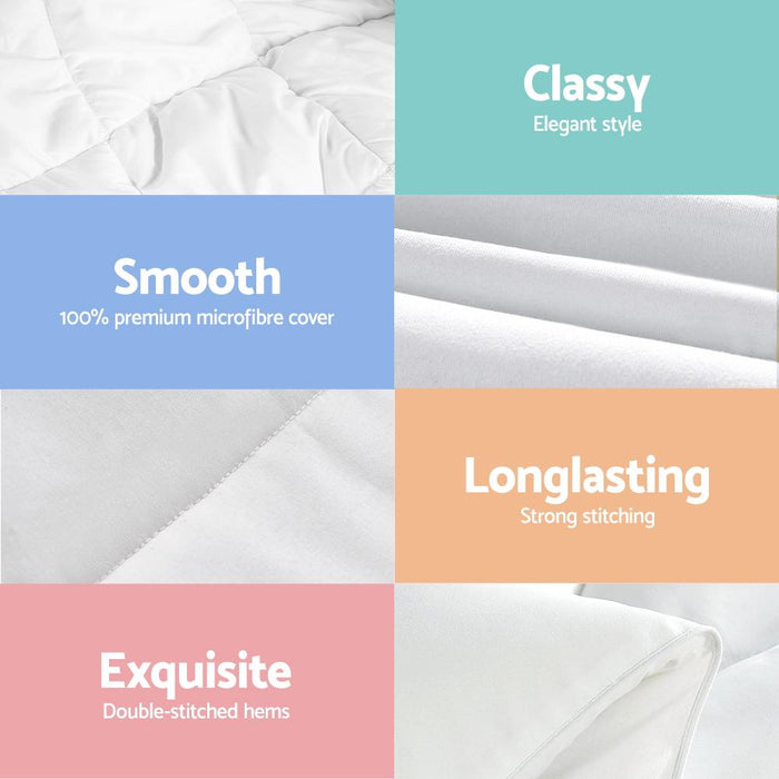 Bostin Life Bamboo Microfibre Quilt - Queen Size 400Gsm White Home & Garden > Bed And Bath