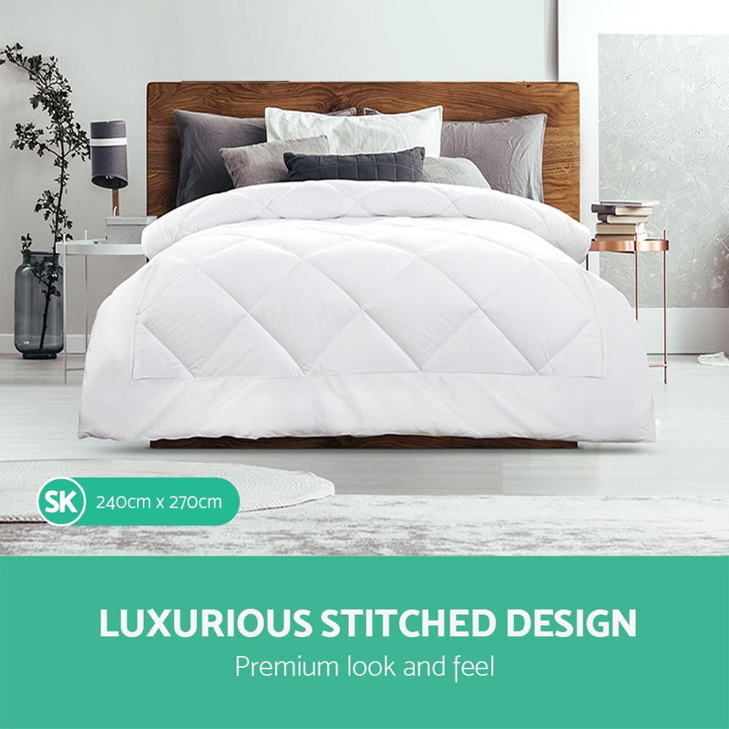 Bostin Life Bamboo Microfibre Quilt - Super King Size 400Gsm White Home & Garden > Bedding