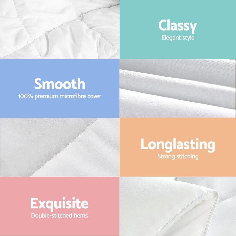 Bostin Life Bamboo Microfibre Quilt - Super King Size 400Gsm White Home & Garden > Bedding
