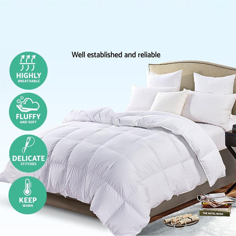 Bostin Life Duck Down Quilt - Super King Size 700Gsm White Home & Garden > Bed And Bath