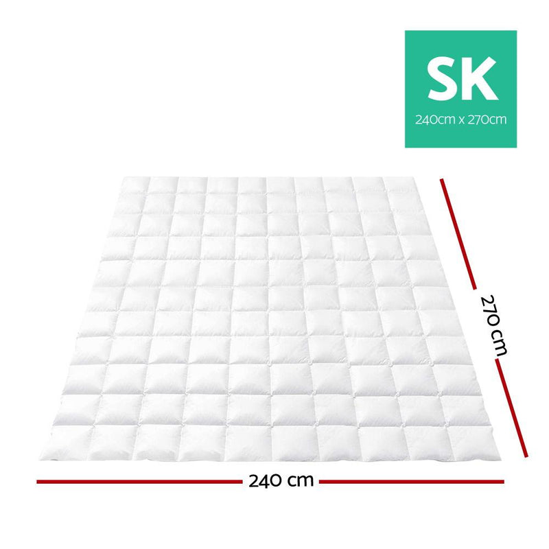 Bostin Life Duck Down Quilt - Super King Size 700Gsm White Home & Garden > Bed And Bath