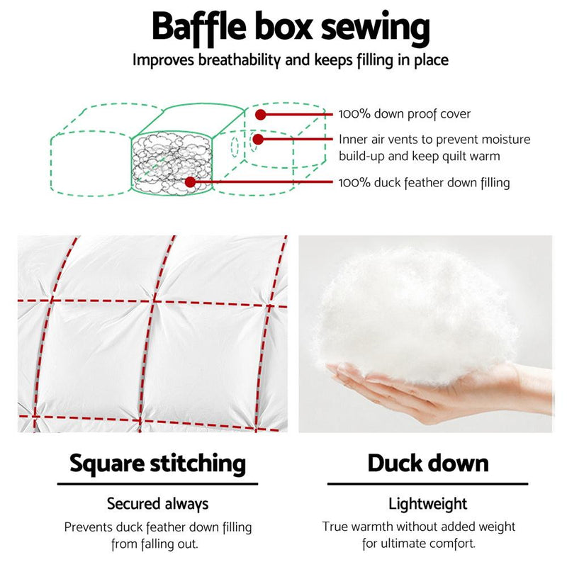 Bostin Life Duck Down Quilt - Super King Size 700Gsm White Home & Garden > Bed And Bath