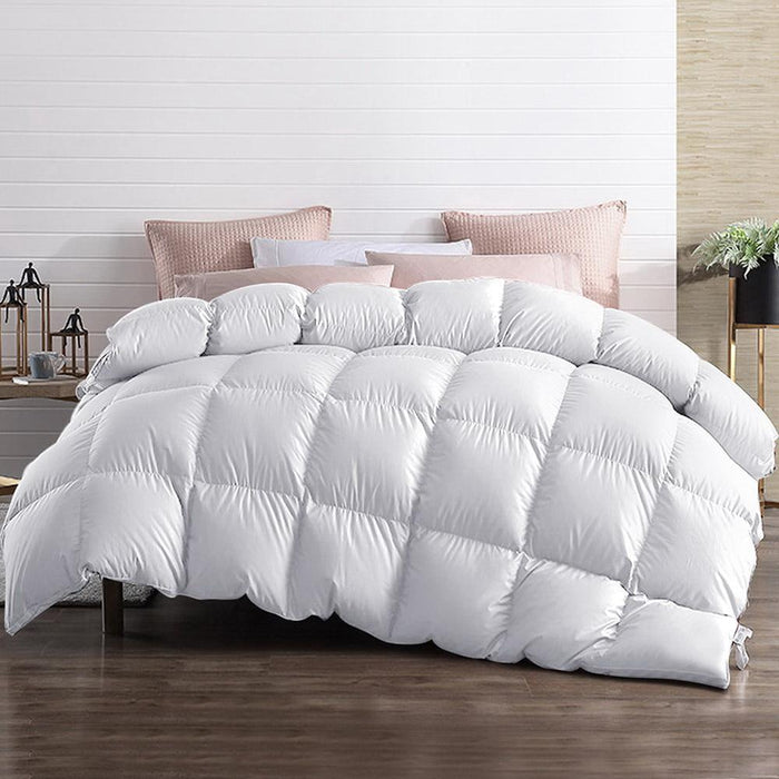 Bostin Life Goose Down Feather Winter Doona Quilt - King Size 700Gsm White Home & Garden > Bed And