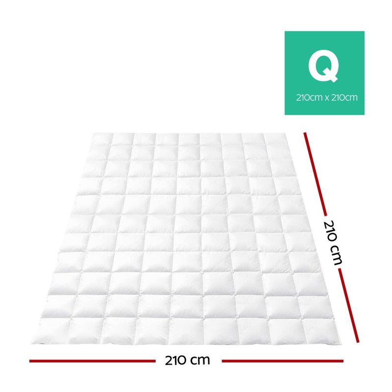 Bostin Life Goose Down Feather Winter Doona Quilt - Queen Size 700Gsm White Home & Garden > Bed And