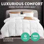 Bostin Life Goose Down Feather Winter Doona Quilt - Queen Size 700Gsm White Home & Garden > Bed And