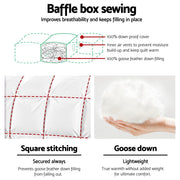 Bostin Life Goose Down Feather Winter Doona Quilt - Queen Size 700Gsm White Home & Garden > Bed And