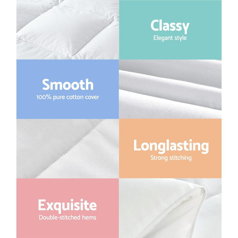 Bostin Life Goose Down Feather Winter Doona Quilt - Queen Size 800Gsm White Home & Garden > Bed And