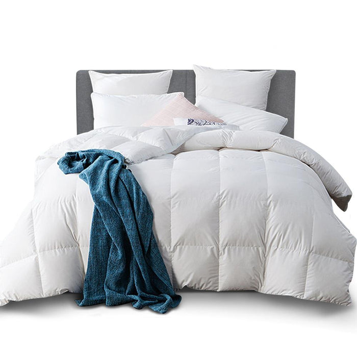 Bostin Life Goose Down Feather Winter Doona Quilt - Super King Size 500Gsm White Home & Garden > Bed
