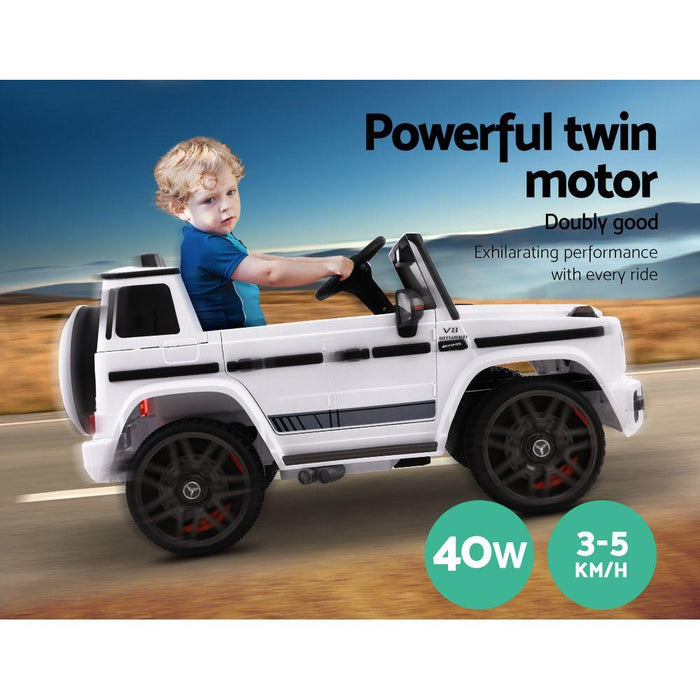 Bostin Life Mercedes-Benz Kids Ride On Car Electric Amg G63 Licensed Remote Cars 12V White Baby & >