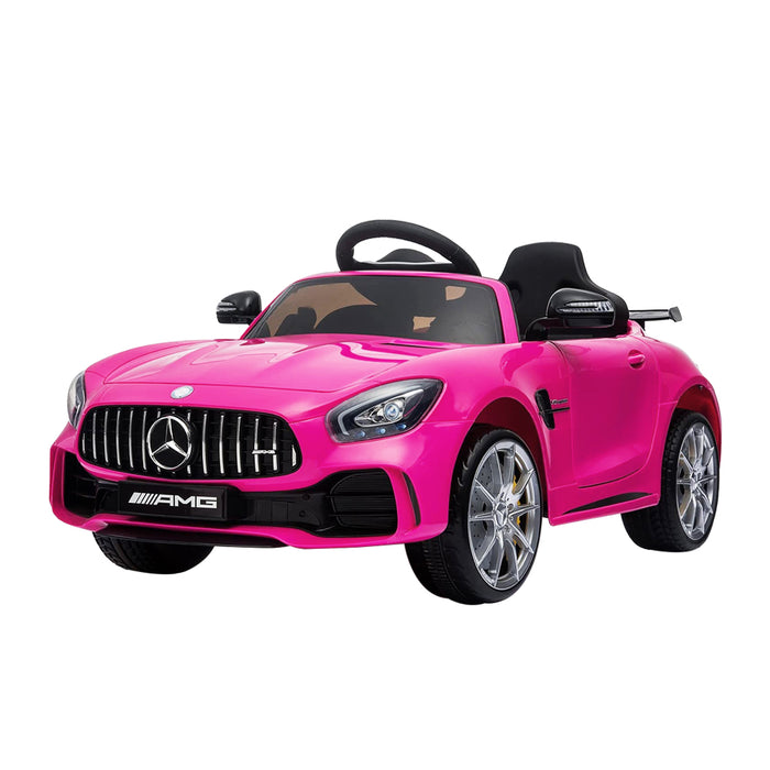 Licensed Mercedes Benz AMG GT R Kids Electric 12V Ride On Car Pink with Remote Control