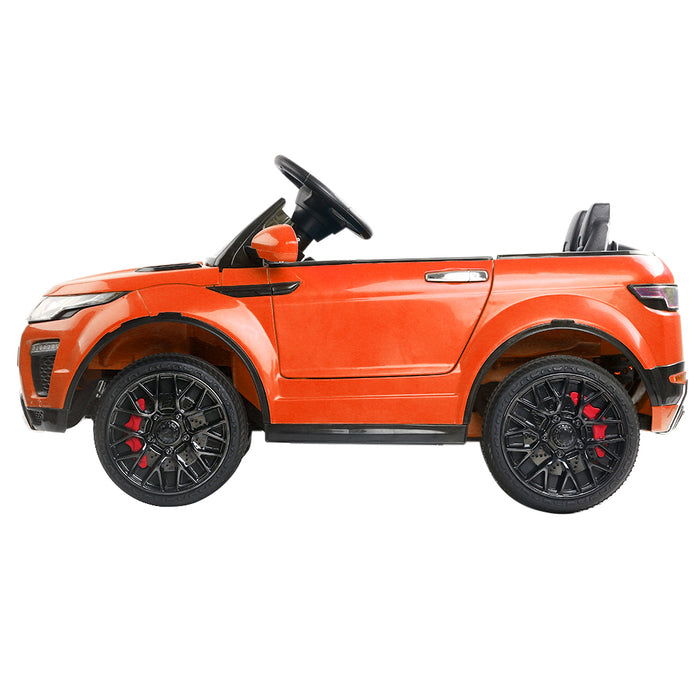 Range Rover Evoque Inspired Kids Electric 12V Ride On Car Orange with Remote Control