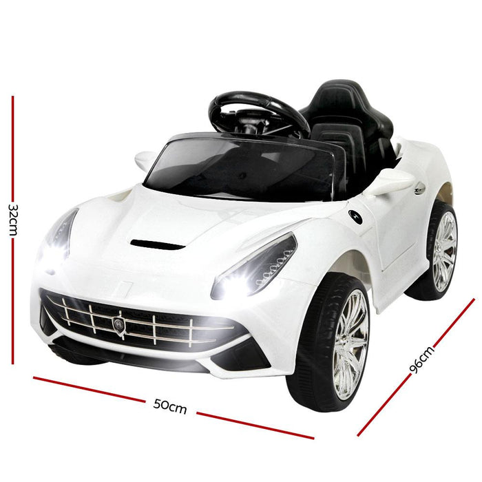 Bostin Life Rigo Kids Ride On Ferrari F12 Inspired Car - White With Remote Control Baby & > Cars