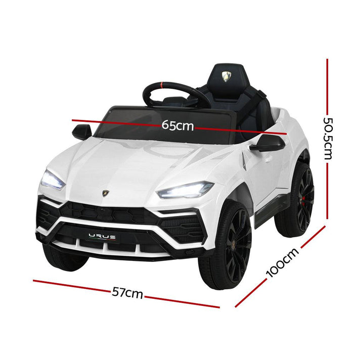Bostin Life 12V Electric Kids Ride On Toy Car Licensed Lamborghini Urus Remote With Control White