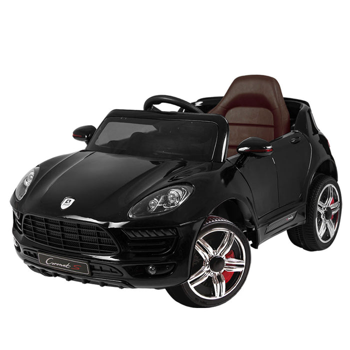 Porsche Macan Inspired Kids Electric 12V Ride On Car Black with Remote Control