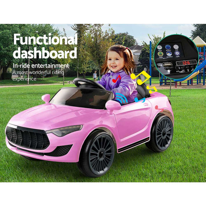 Maserati Granturismo Inspired Kids Electric 12V Ride On Car Pink with Remote Control