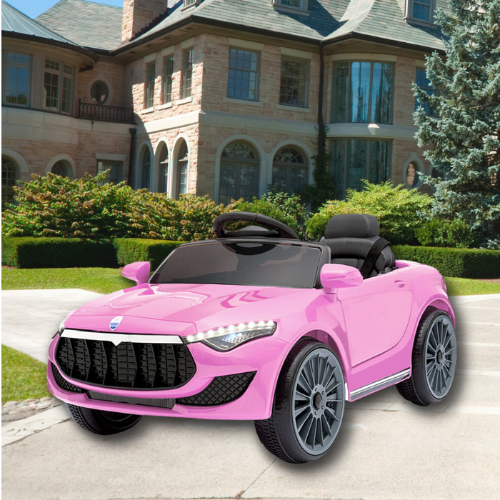 Maserati Granturismo Inspired Kids Electric 12V Ride On Car Pink with Remote Control