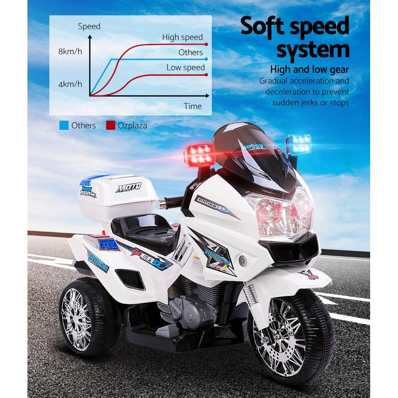 Bostin Life Rigo Kids Ride On Motorbike Motorcycle Car White Baby & > Cars