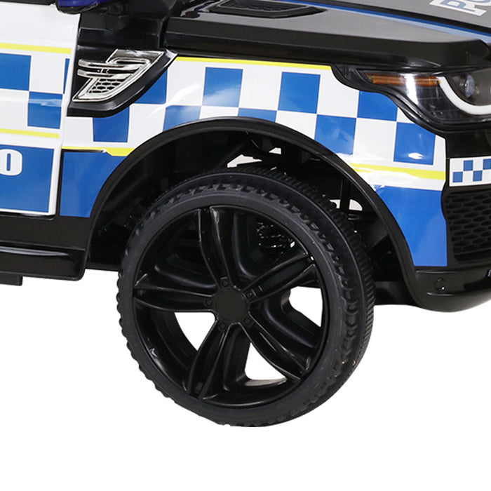 Ford Police Interceptor Inspired Kids Electric 12V Emergency Vehicle Ride On Car Black with Remote Control