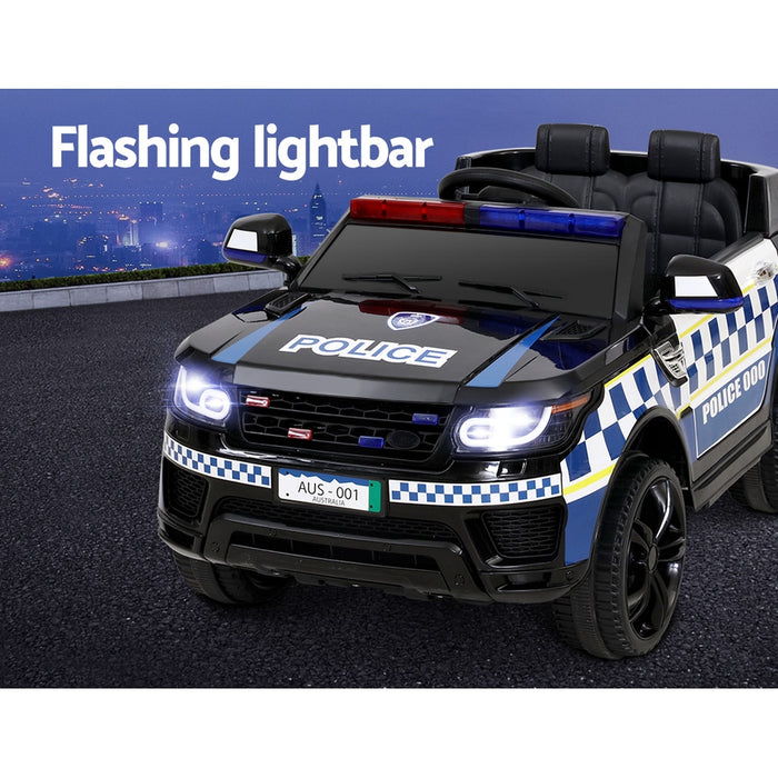 Ford Police Interceptor Inspired Kids Electric 12V Emergency Vehicle Ride On Car Black with Remote Control
