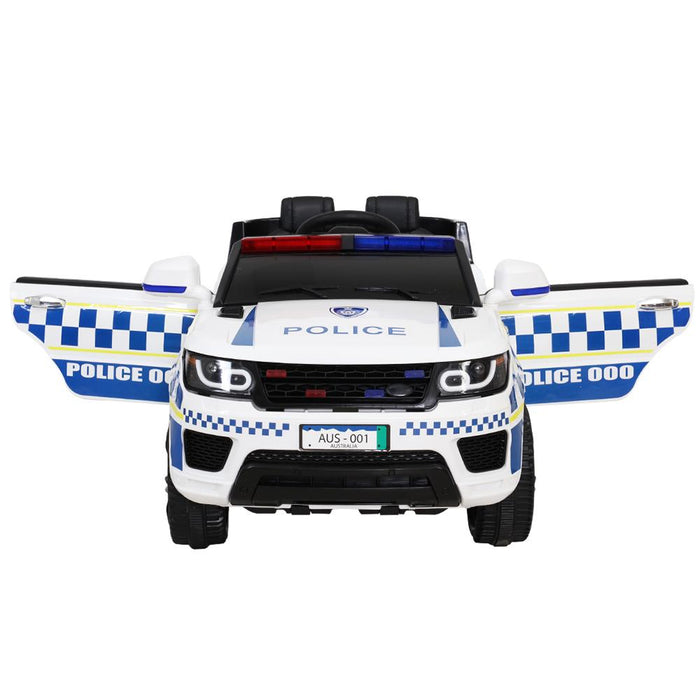 Bostin Life Kids Ride On Car Inspired Patrol Police Electric Powered Toy Cars White Dropshipzone