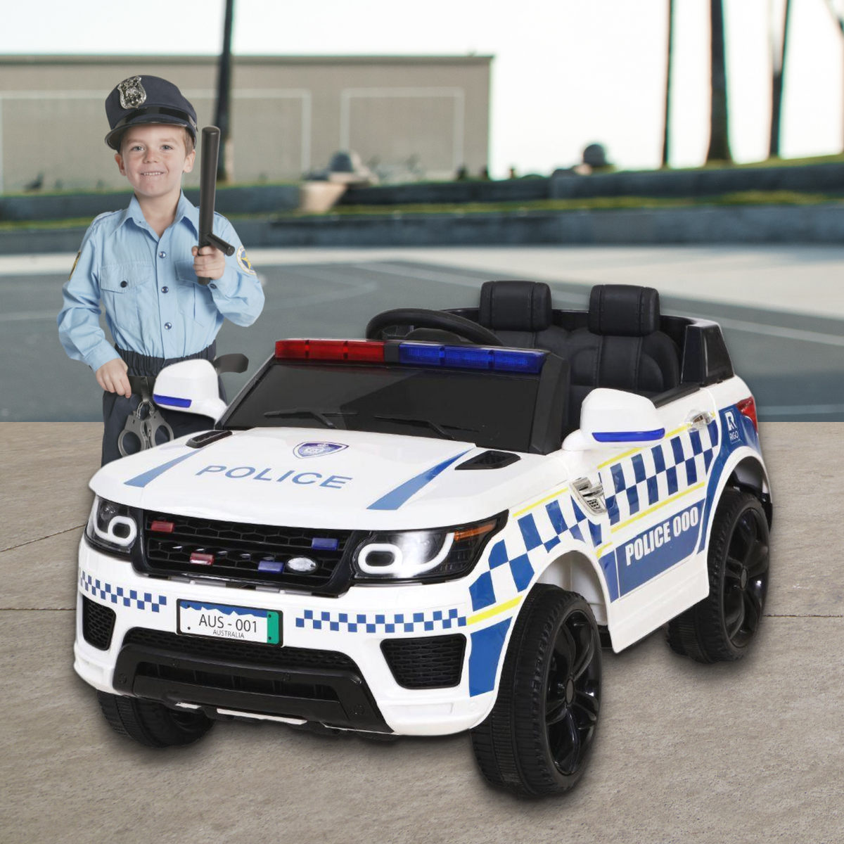 Ford Police Interceptor Inspired Kids Electric 12V Emergency Vehicle R ...