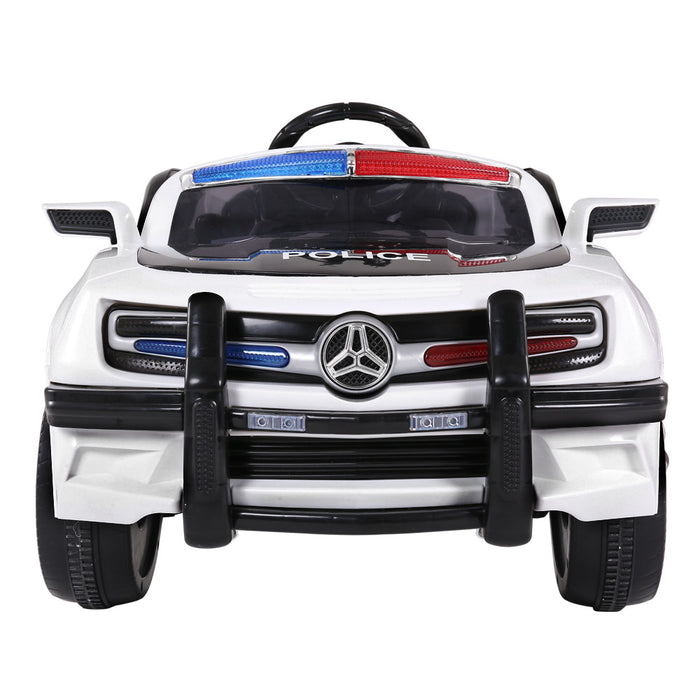 Ford Explorer Inspired Kids Electric 12V Emergency Vehicle Ride On Car Black and White with Remote Control