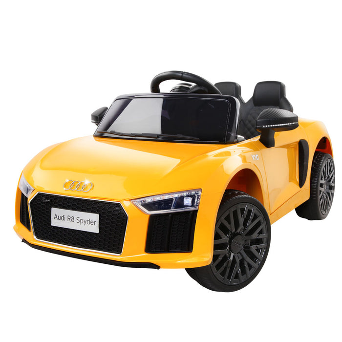 Licensed Audi R8 Kids Electric 12V Ride On Car Yellow with Remote Control