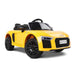 Bostin Life Kids Ride On Car Audi R8 Licensed Electric 12V Yellow With Remote Control Baby & > Cars