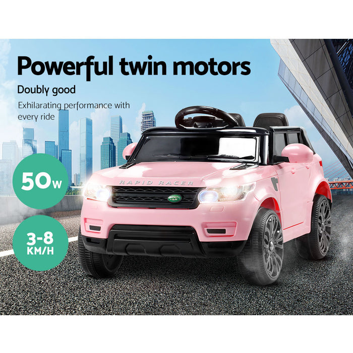 Range Rover Evoque Inspired Kids Electric 12V Ride On Car Pink with Remote Control