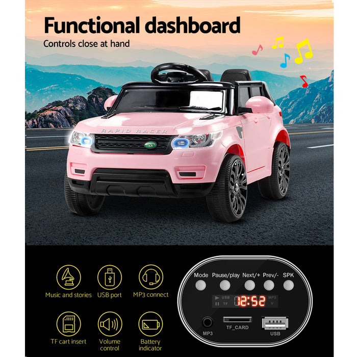Range Rover Evoque Inspired Kids Electric 12V Ride On Car Pink with Remote Control