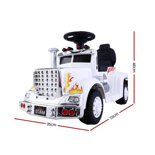 Bostin Life Rigo Ride On Kids Electric Toy Truck In White Baby & > Cars