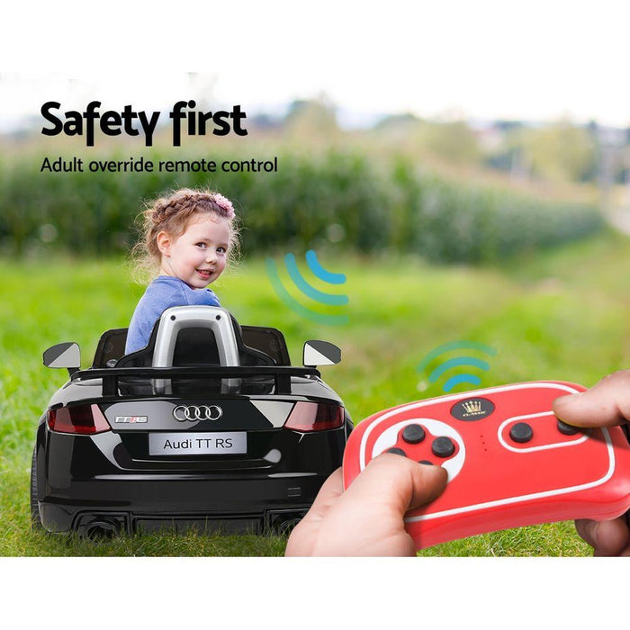 Bostin Life Kids Ride On Car Audi Licensed Tt Rs Black With Remote Control Baby & > Cars