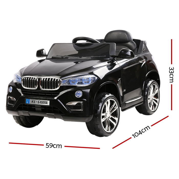 BMW X5 Inspired Kids Electric 12V Ride On Car Black with Remote Control